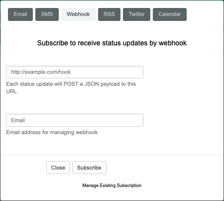 suscribirse a webhook